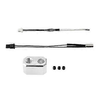 For Prusa I3 MK4 Extruder Aluminum Heating Block+Heating Rod+Thermal Wire 3D Printer Accessories