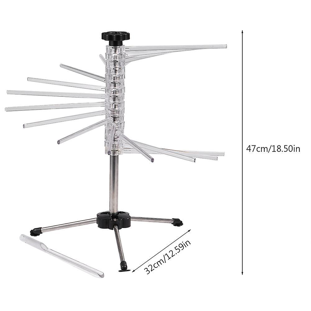 Folding Pasta Drying Rack 47cm Multi-Rods Noodle Holder Kitchen
