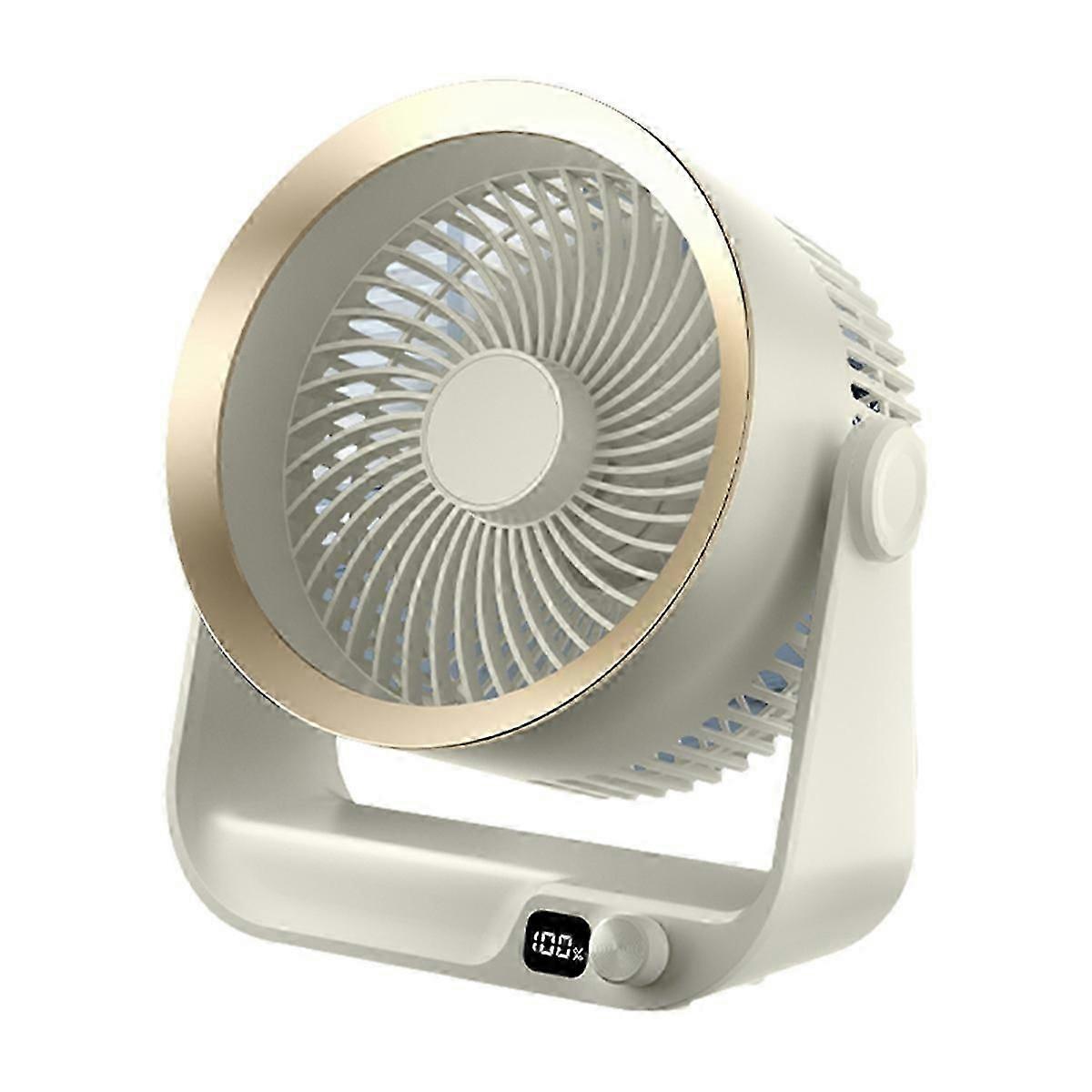 Portable Air Circulation Table Fan Desktop Fan 4000mAh Battery Rechargeable100 Speed Adjustable 180