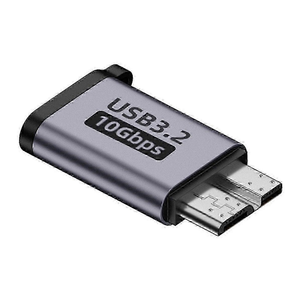 Type-C Female to Micro-B Male Adapter with USB3.0 Connectivity for HDD External Drive Cable