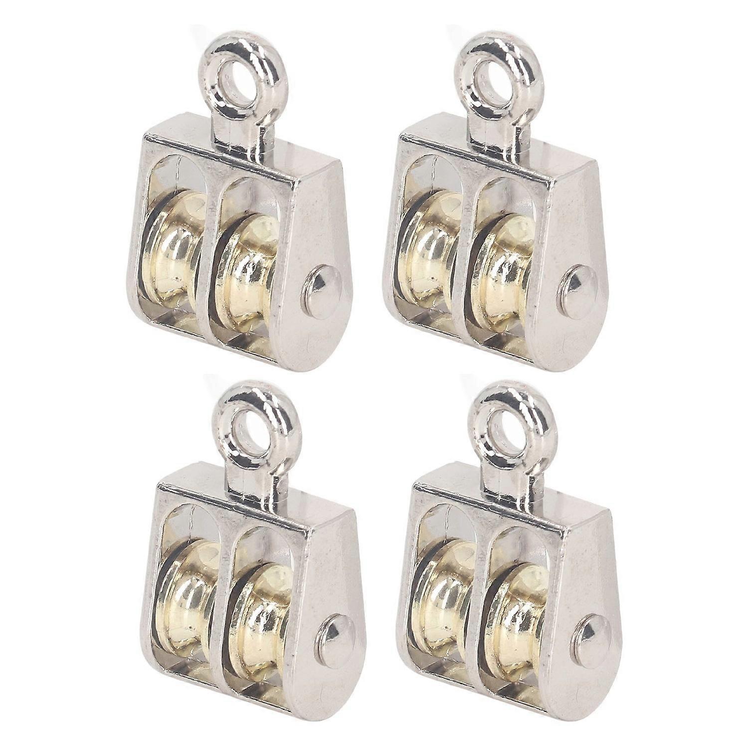 Feature:
1. HIGH BEARING CAPACITY: This double pulley block can bear up to 100KG 220LBS load, suitab