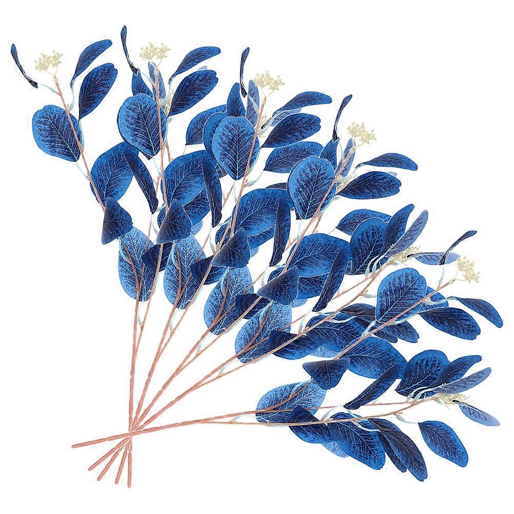 Fake Eucalyptus Stems Artificial Plant Decor for Home Use 10Pcs