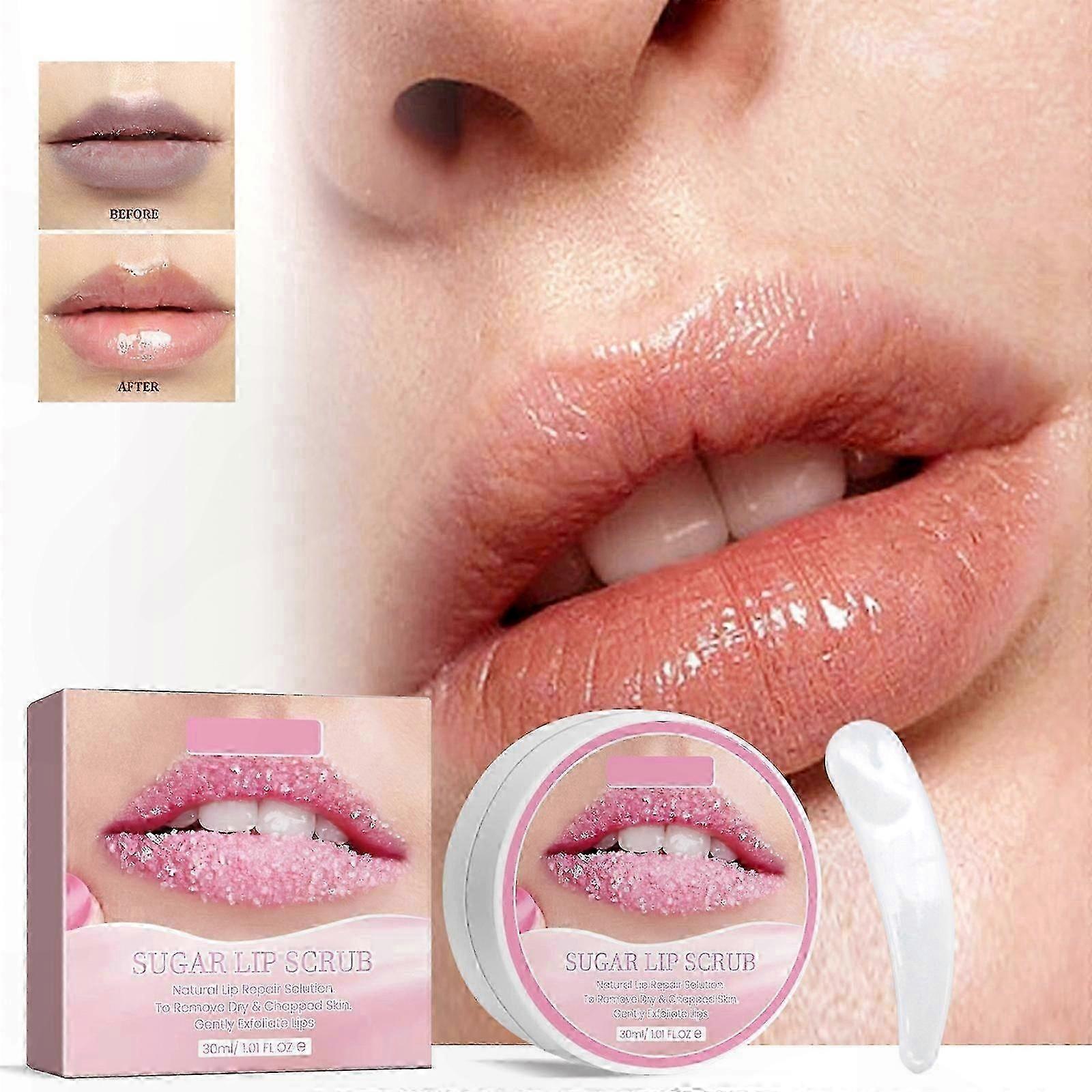 Deeply Hydrating Lip Exfoliator for Smoothness, Removes Dryness, Enhances Softness, Advanced Sugar Scrub Treatment for Lips