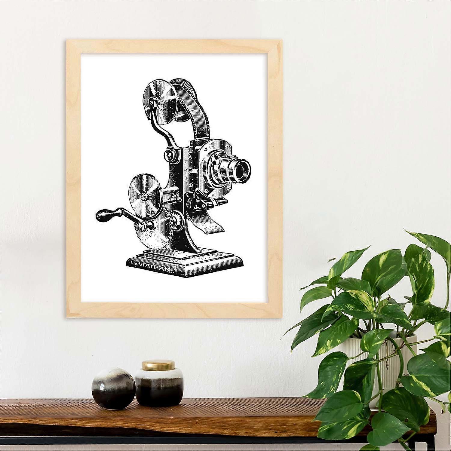 Ancienne impression de projecteur vintage