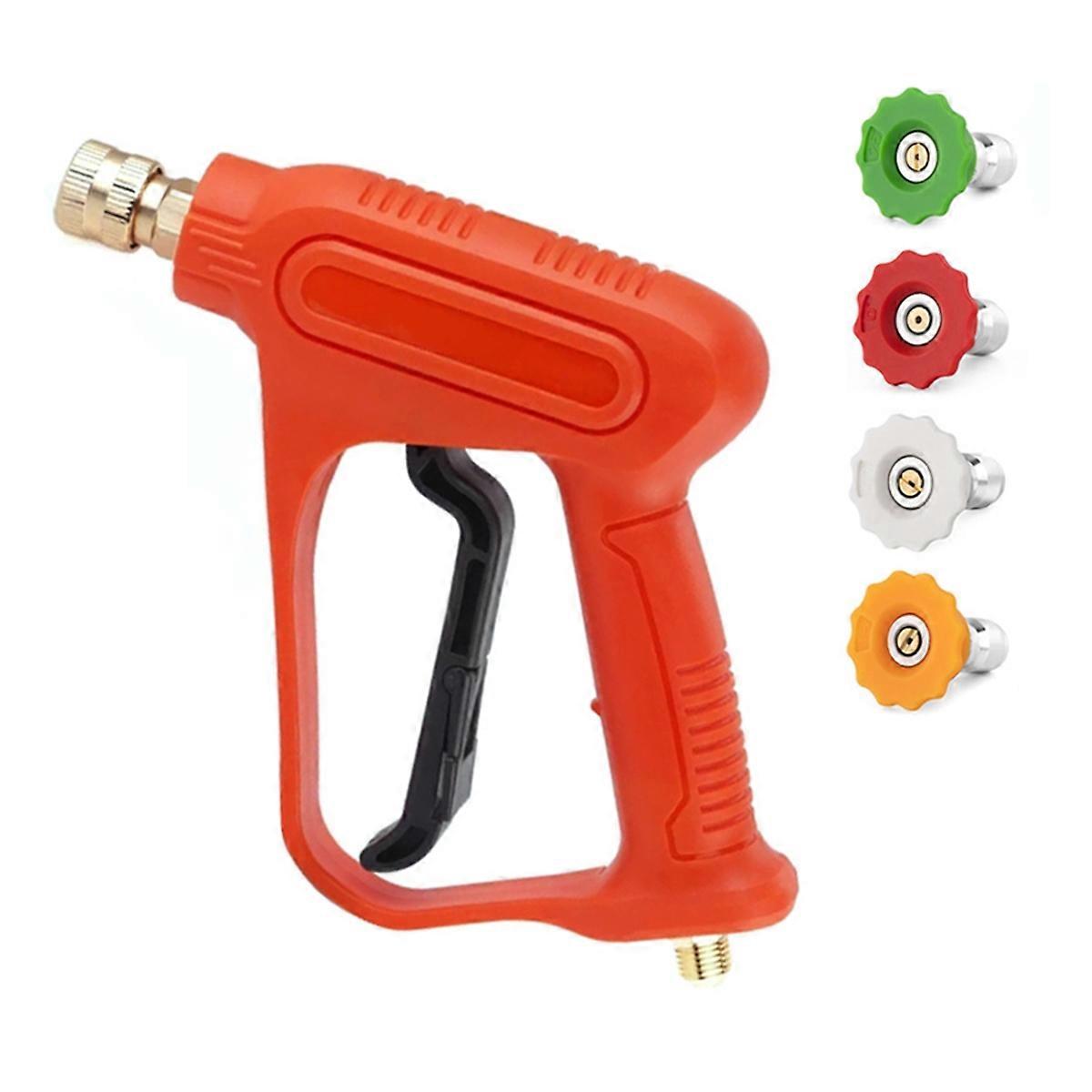 Pressure Washer Attachments with Swivel Pressure Washer Handle M22-15mm Adapter & 4 Quick Connect No