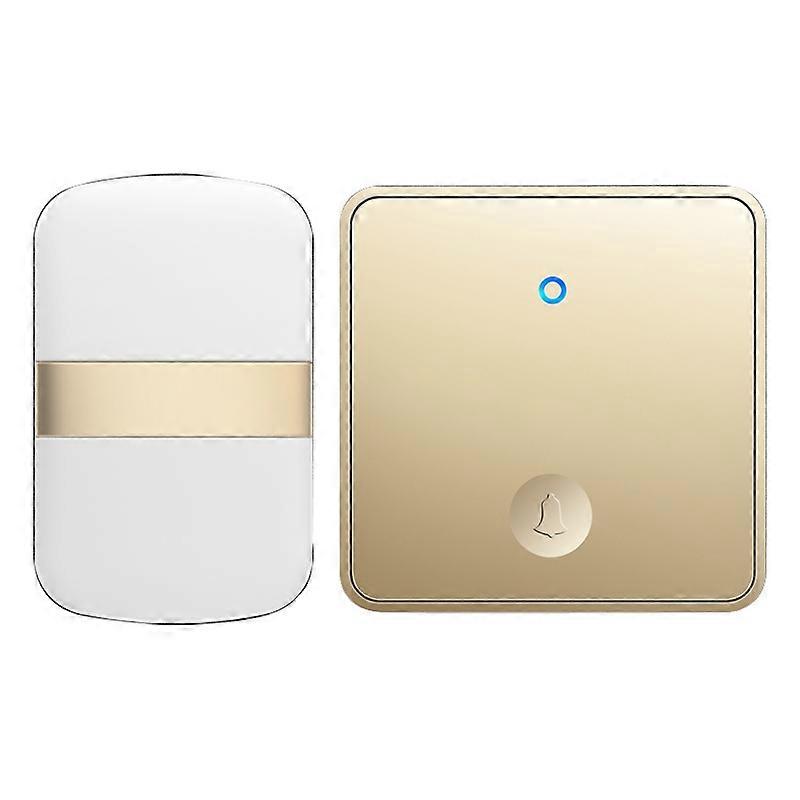 CACAZI FA96 Self-powered Wireless Doorbell No Battery Required Ring Chime (Type 86 Big Button),1 Tra