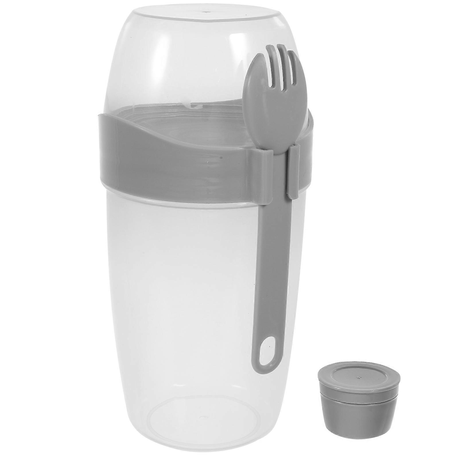 Salad Dressing Shaker Double Layer Salad Cup for Storage Use 1Set Portable