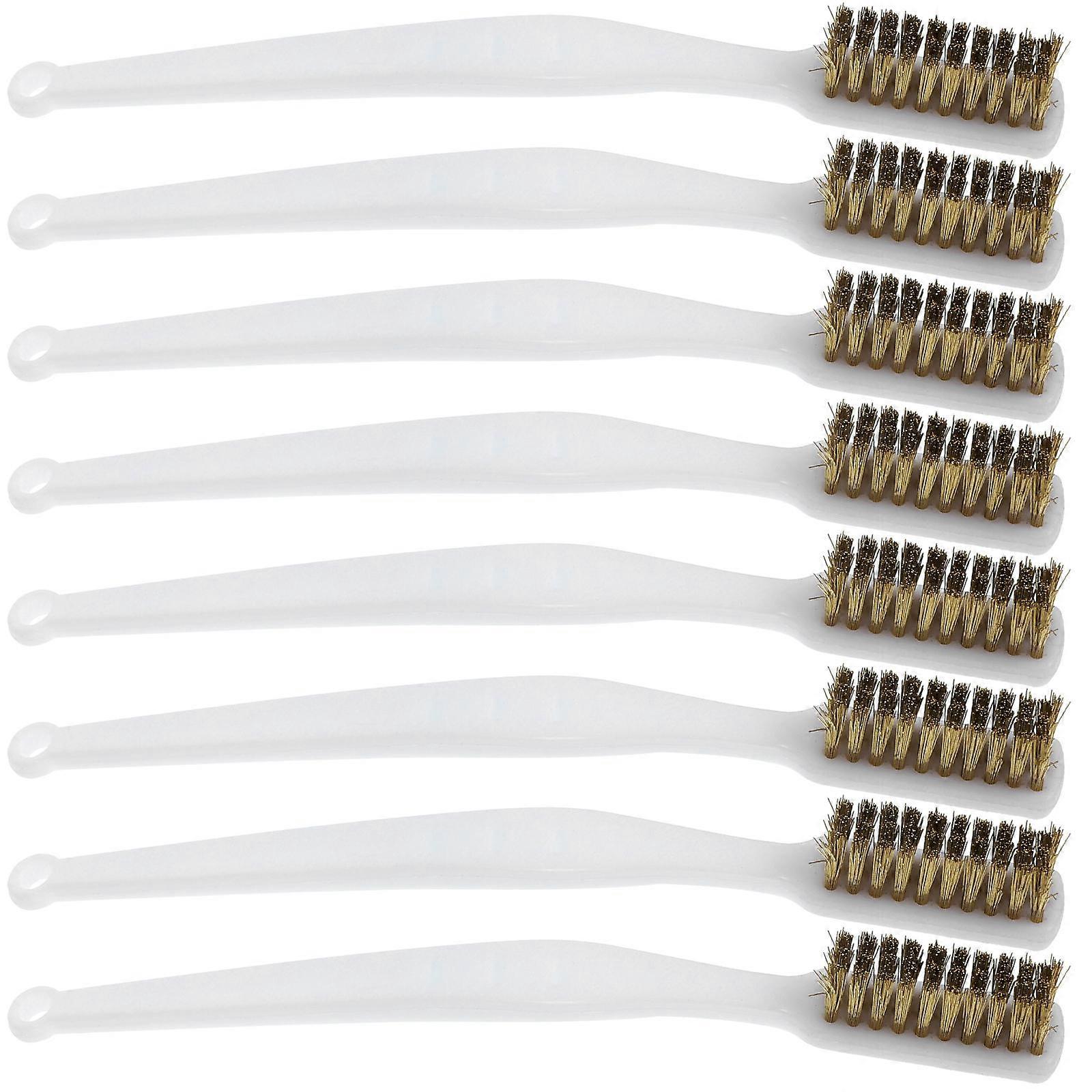 Rust Cleaning Brush Rust Removal Cleaning Tool Tool Maintenance Plastic Copper Wire Maintenance Use 10Pcs