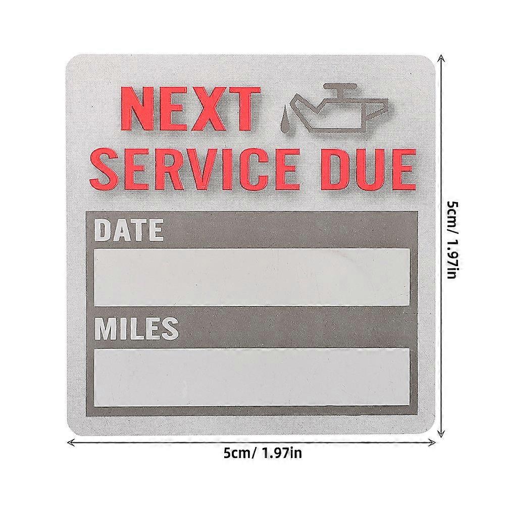 Service Due Sticker Oil Change Reminder For Car Maintenance Assorted Rolls