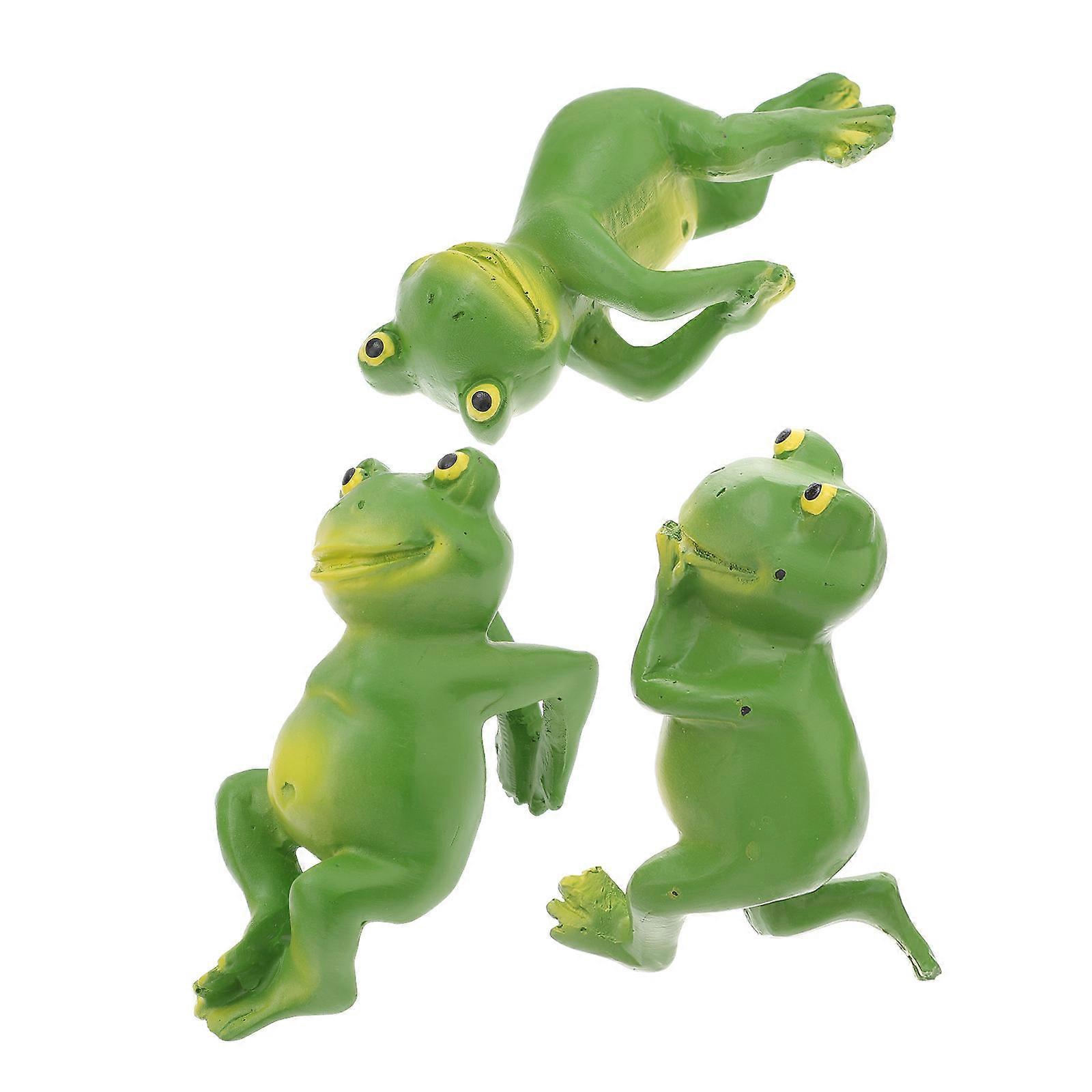 Simulation Frogs Decor Lovely Resin Frog-Shaped Adorn for Decor 1Pcs