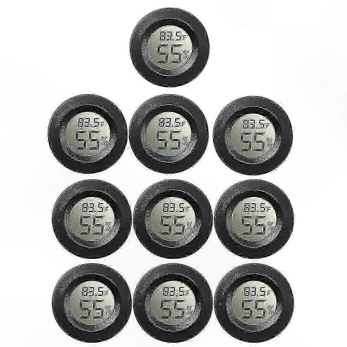 10-Pack Mini LCD Hygrometer Thermometer for Greenhouse, Nursery, Reptile Habitat Monitoring