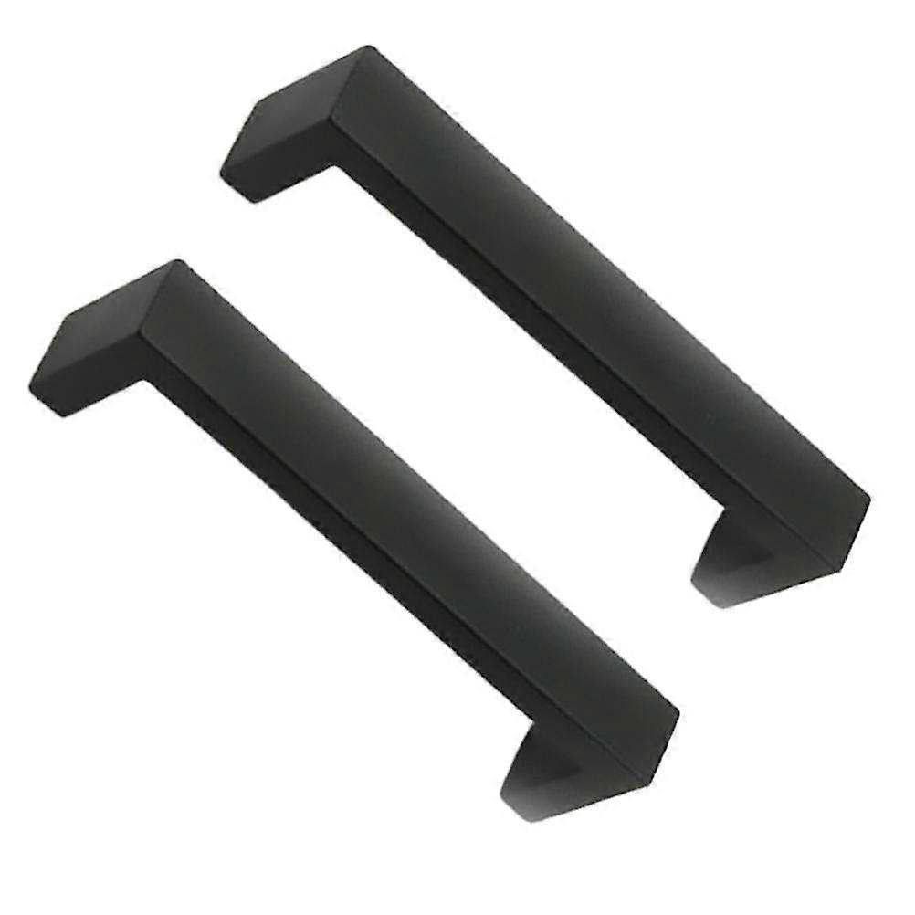 Cabinet Hardware Pulls Stainless Steel Replacement 2Pcs Modern Minimalist Rectangular Black Kitchen Cupboard Handles