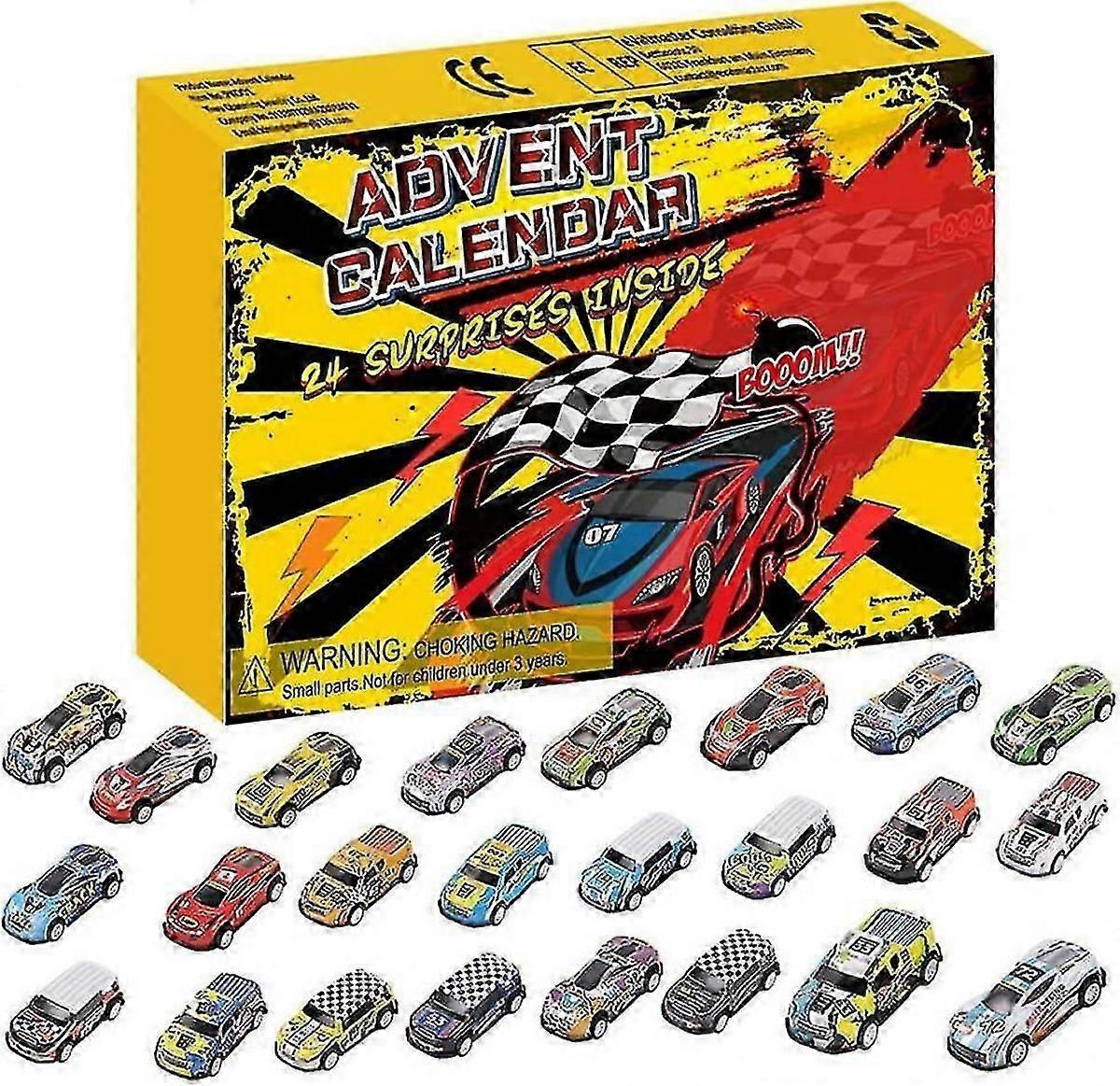 Advent 2025 Kids, Advent With 24 Toy Racing Cars, Box For Kids