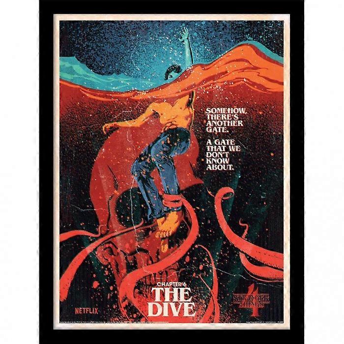 Stranger Things 4 Chapter 6 The Dive Framed Poster
