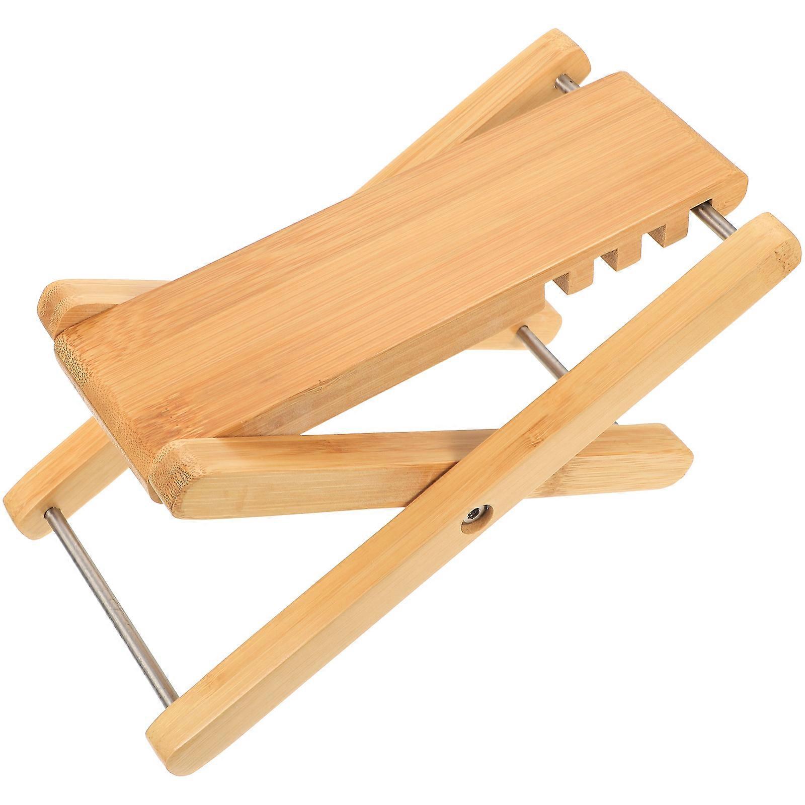 Light Yellow Guitar Foot Support Shelf Adjustable 4Pcs Pedal Set