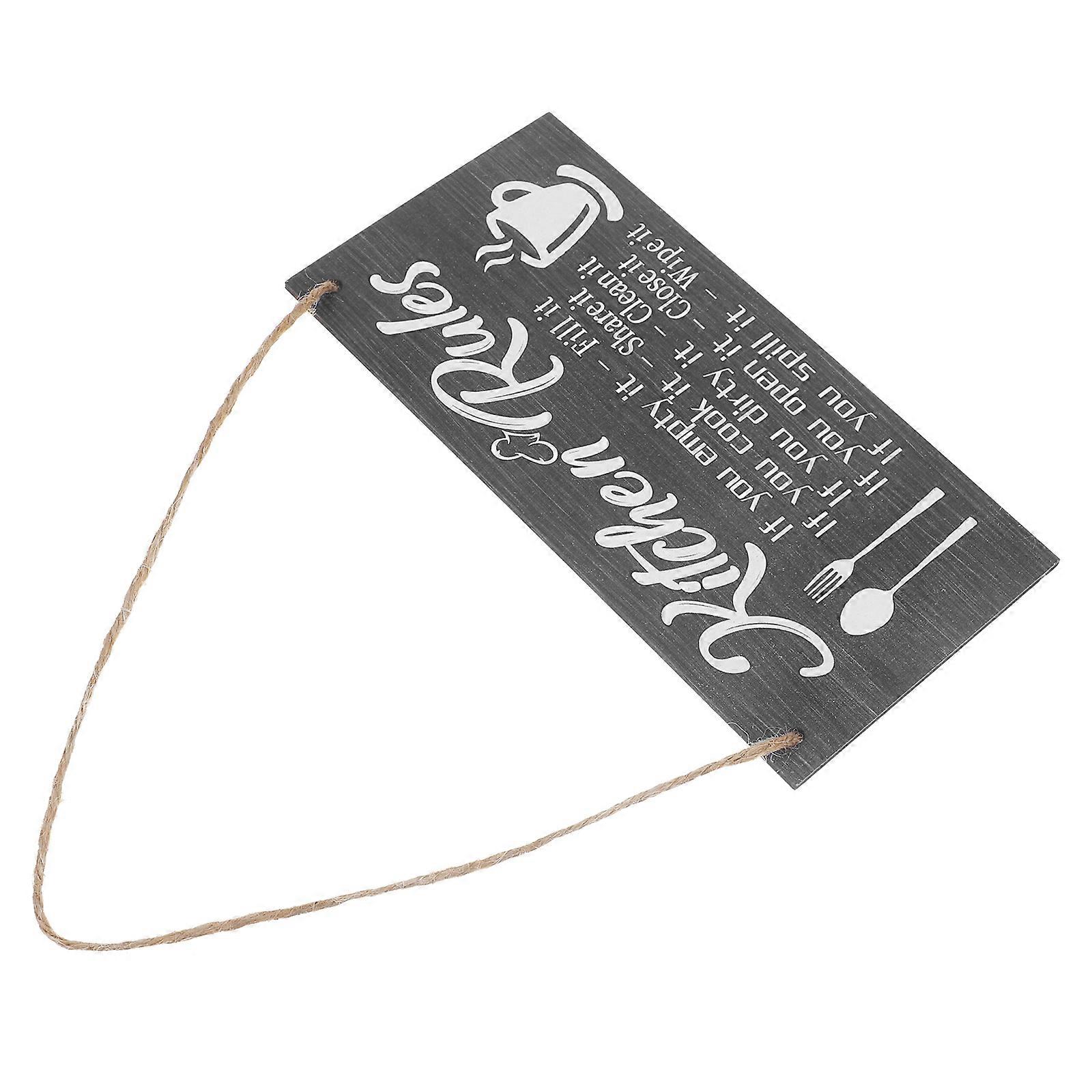 Kitchen Rules Sign Wood Wall Decor for Hanging 3Pcs Rustic Kitchen Decorations