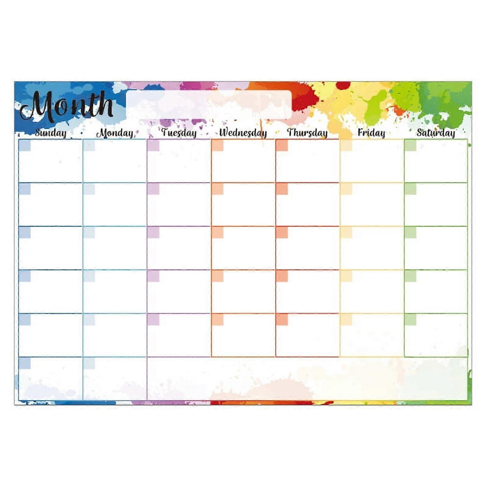 SUNRI Soft Magnetic Whiteboard Monthly/Weekly Schedule Self-discipline Soft Whiteboard Message Schedule for Home Office Fridge