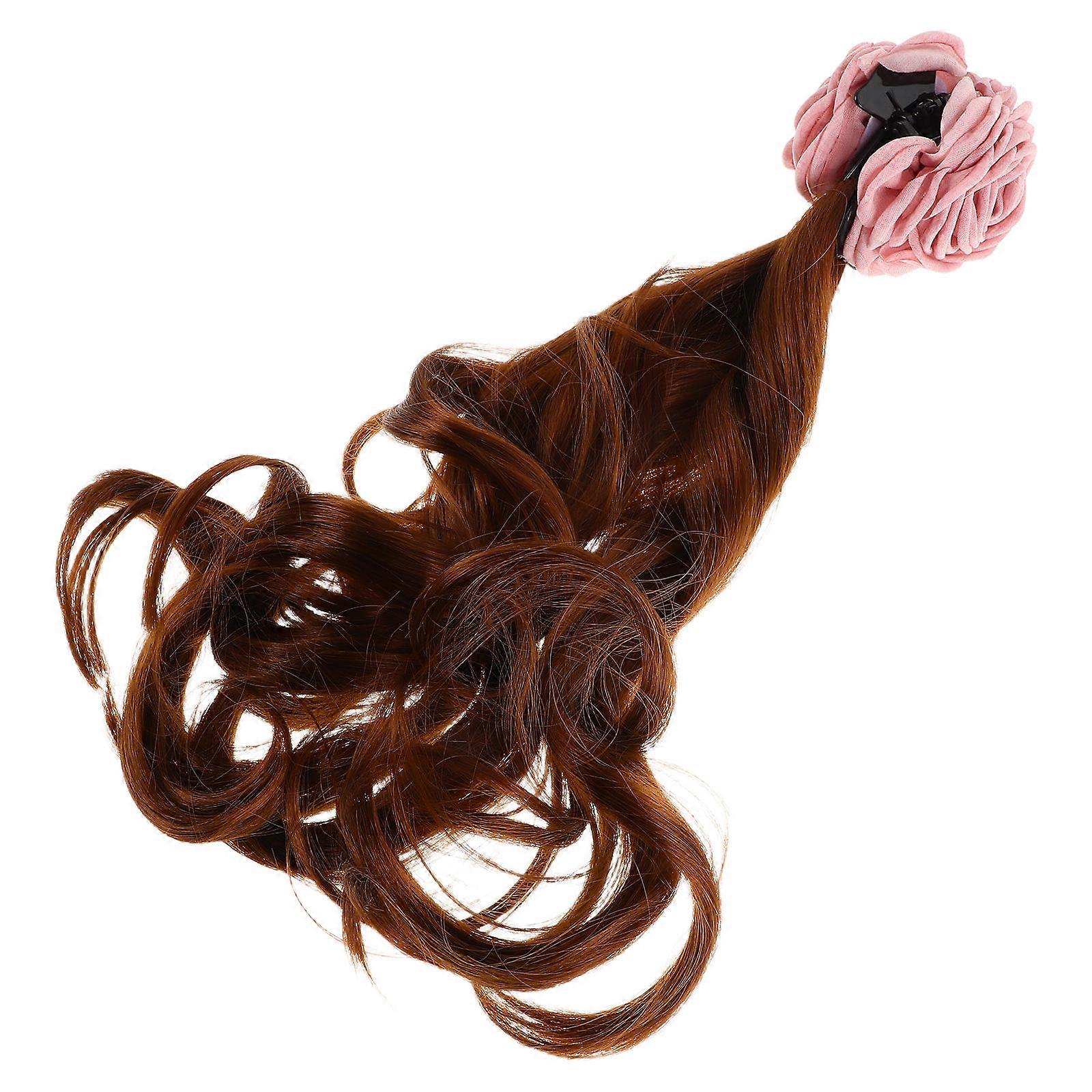 5Pcs Multi Colored Flower Ponytail Extension For Women Daily Use Featuring Realistic Design Ideal For Cosplay And Party Events