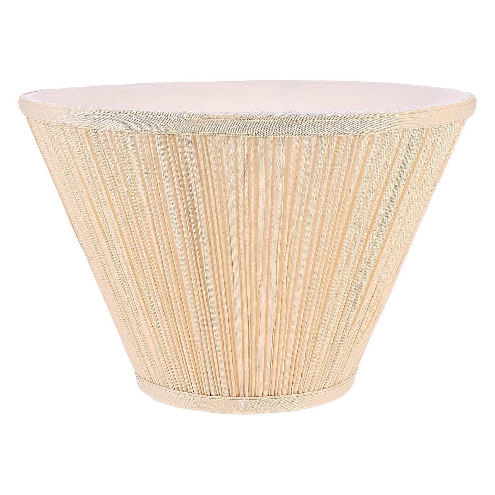 2Pcs Cloth Lamp Shade for Lamp Beige Pleated Light Cover