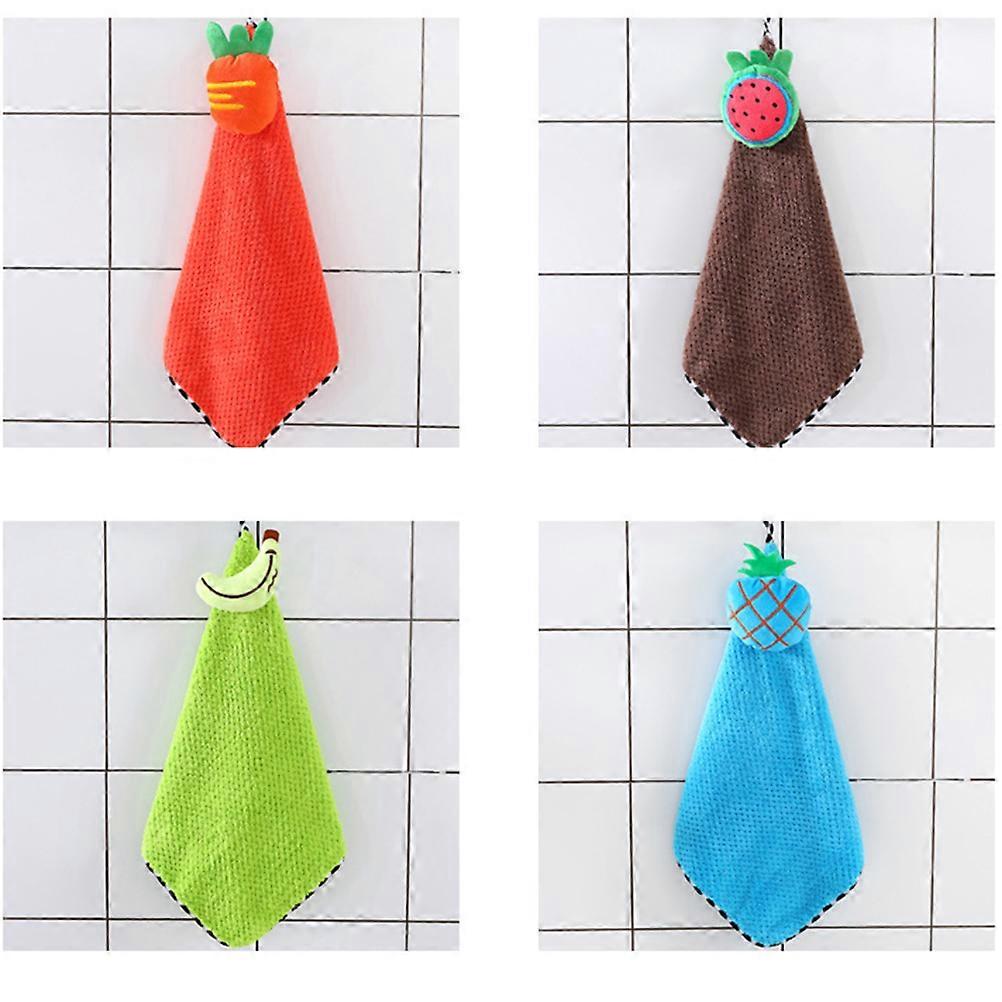 Serviette à séchage rapide à motif de fruits corail chic, torchon à vaisselle doux et absorbant l'eau, vert, 1 pièce