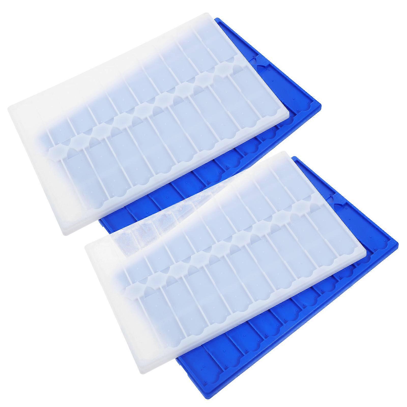 Microscope Slide Tray Plastic Holder for 8Pcs Slide Storage Use
