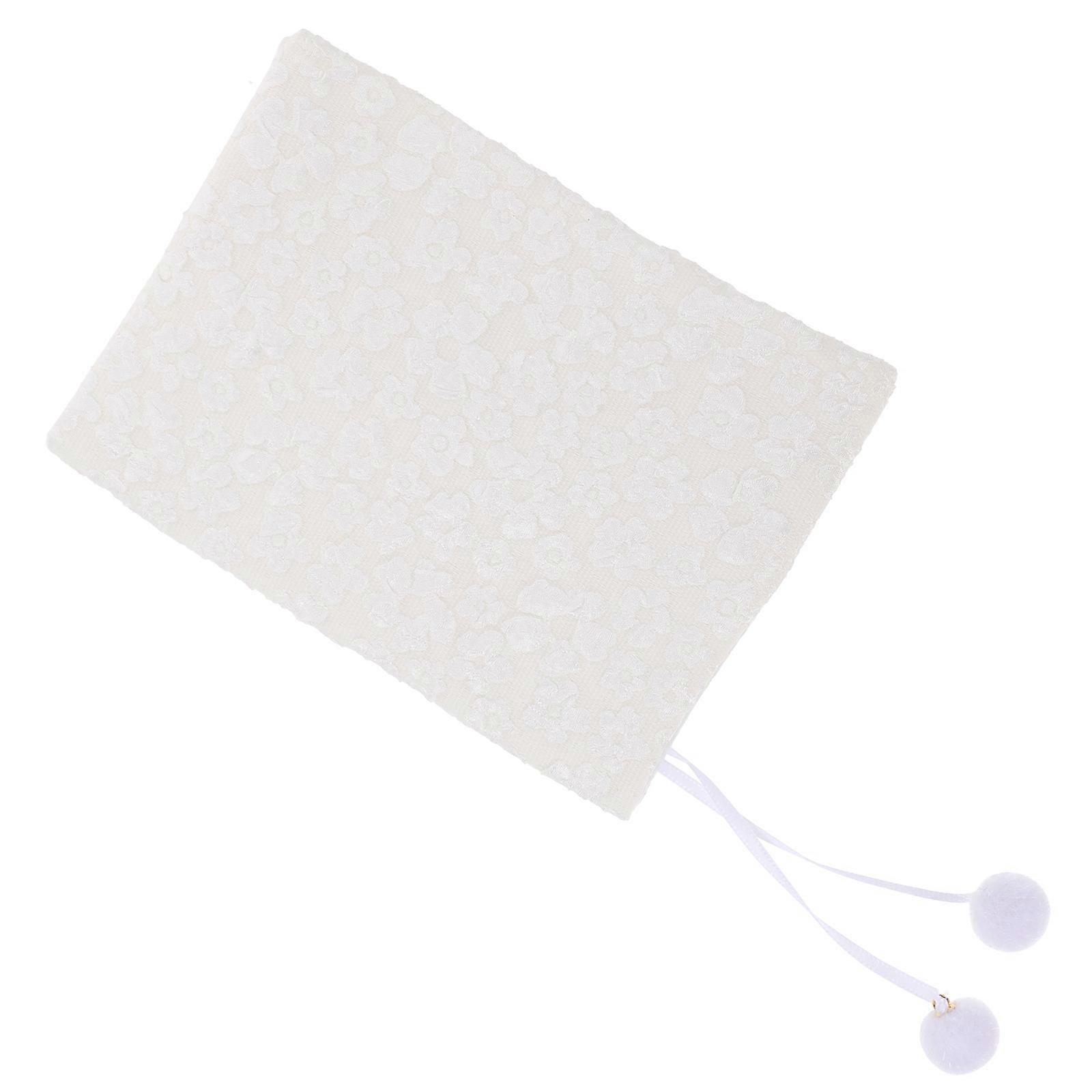 Soft Cover Book Protector for Notebook and Book White Polyester Water Resistant Protective Use 1Set