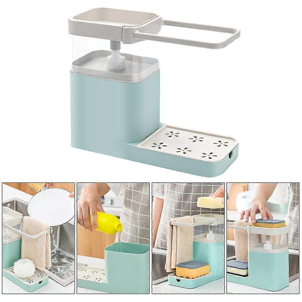 Soap Pump Dispenser Multifunctional Cleanser with Towel Holder Manual Use