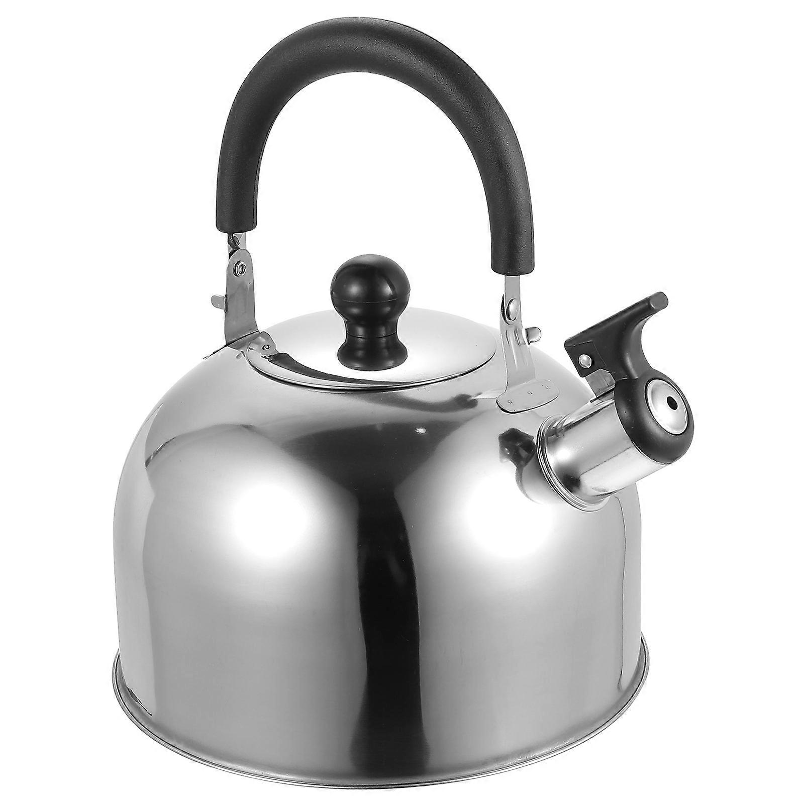 Silver Kettle for Water Boiling 2Pcs Kitchen Gadget