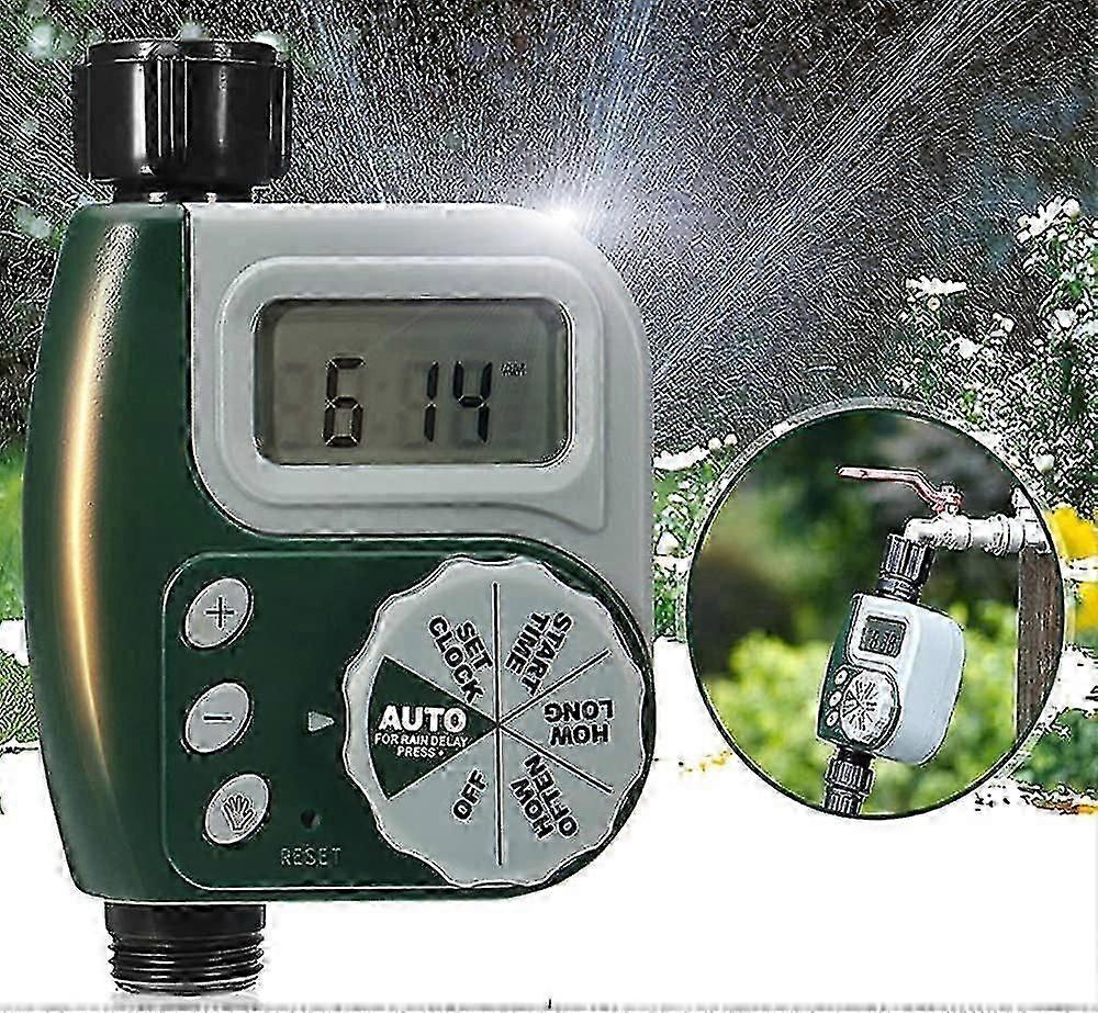 Su Zamanlayıcı, Dış Mekan Sulama Kontrol Cihazı Otomatik Sprinkler Elektronik Hortum Zamanlayıcı, Çoklu Programlar (c)