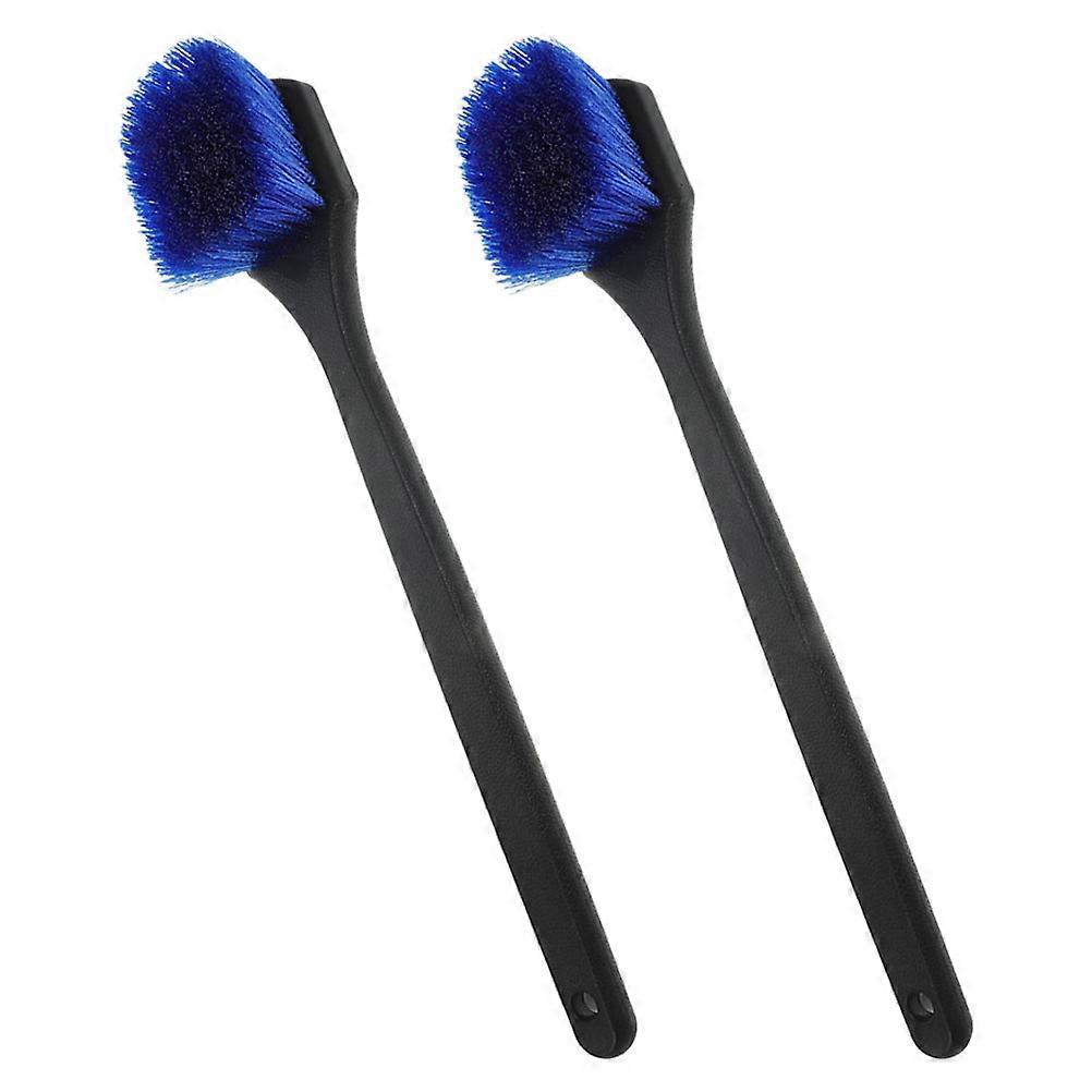 2Pcs Tire Cleaning Brush for Vehicle Maintenance and Car Washing Made of Plastic in Multi Color