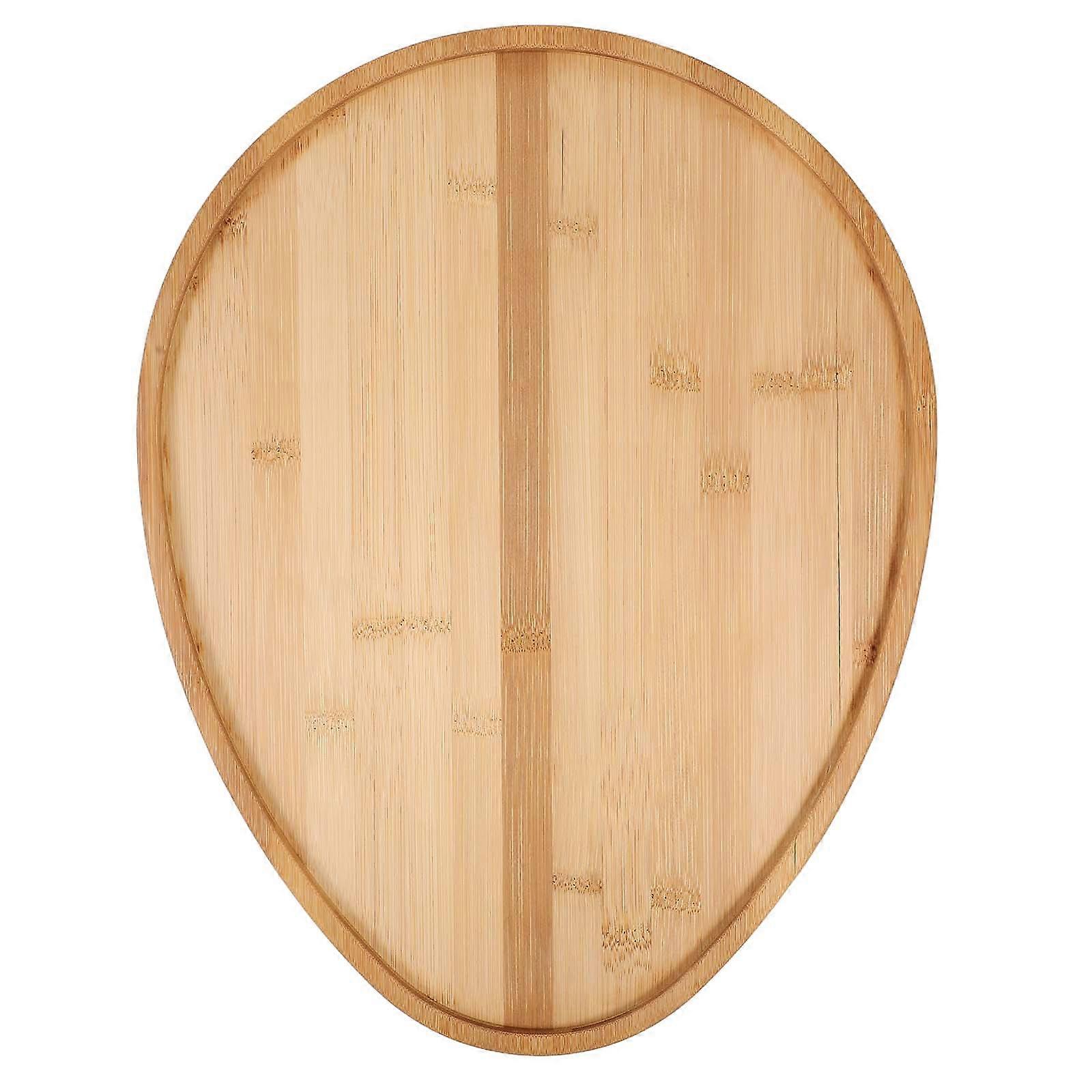 Easter Decorative Wooden Tray for Serving Food 2Pcs Egg Shape