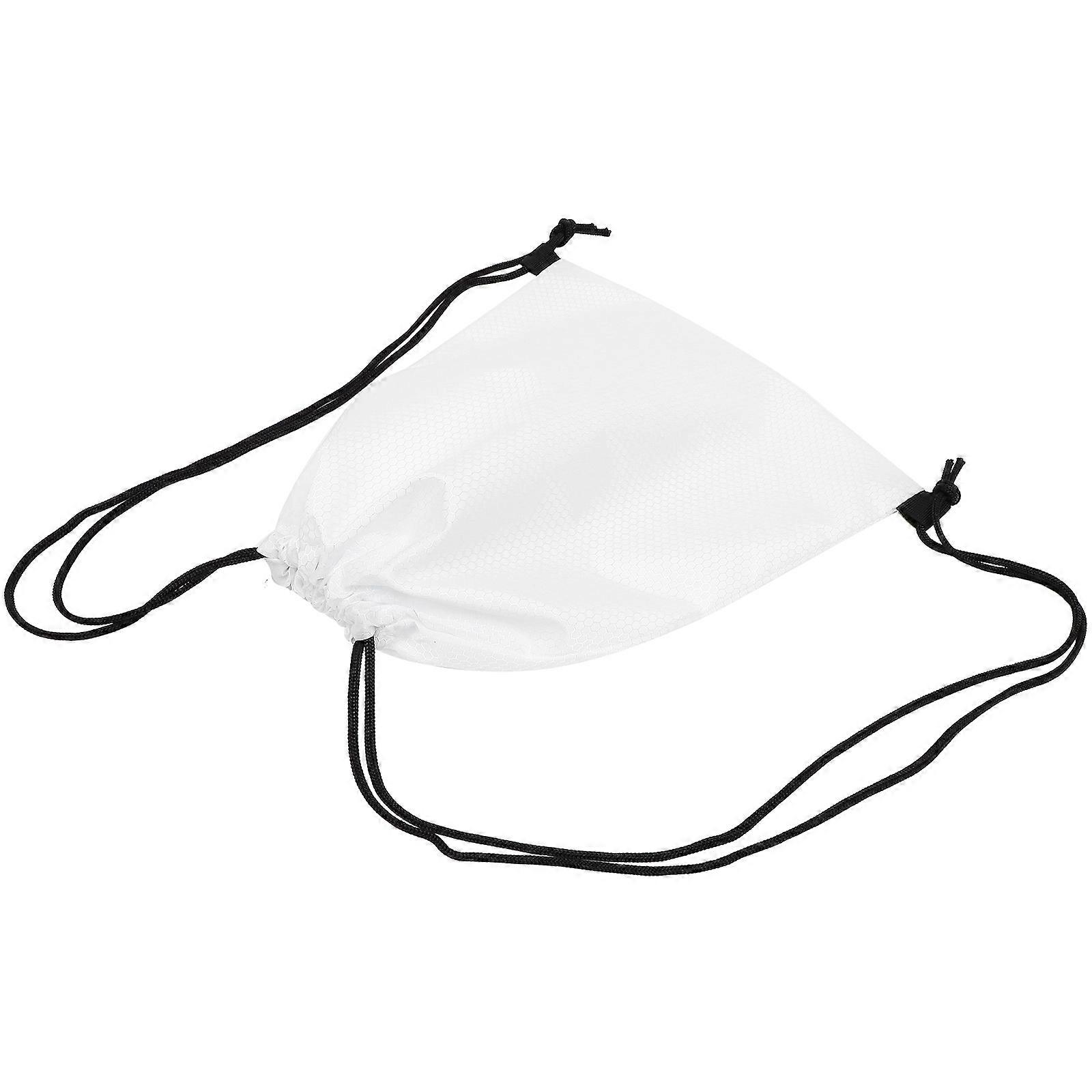 Gym Drawstring Shoulder Bag Drawstring Backpack for Storage 2Pcs White Travel Bag