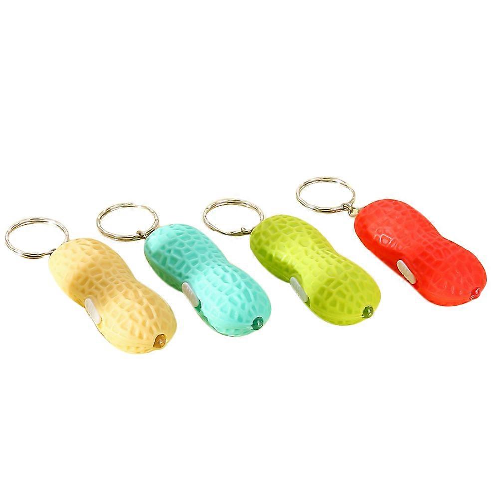 Hanging Pendant Keychains Peanut Flashlight for Key Holding 30Pcs Colorful Set