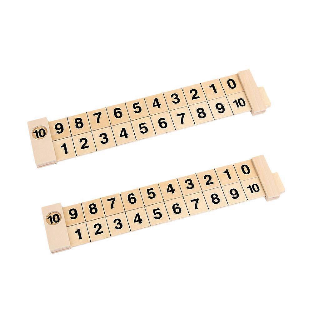 Math Arithmetic Ruler Wooden for Educational Use 4Pcs Set