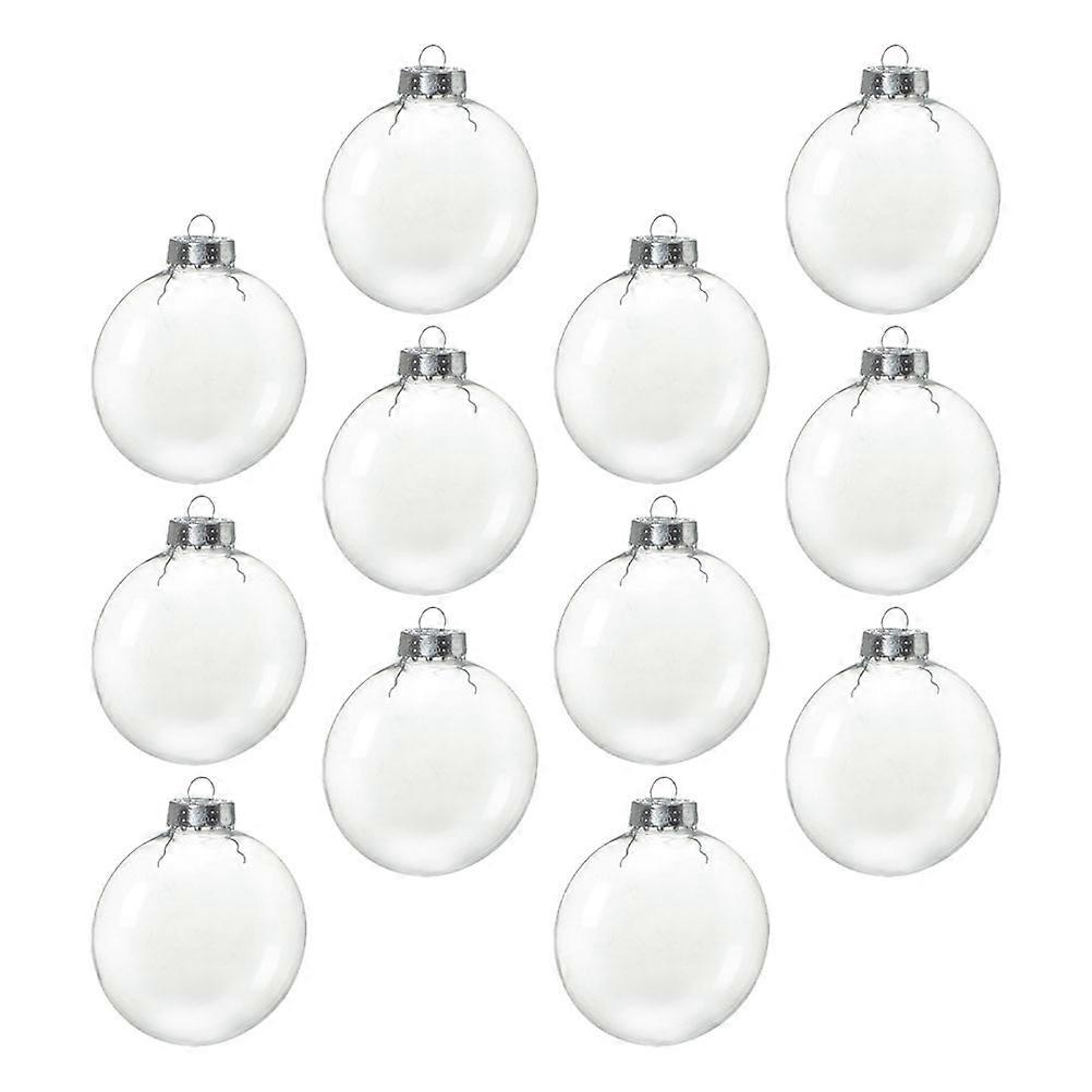 48Pcs Transparent Xmas Tree Decorative Balls for Holiday Hanging
