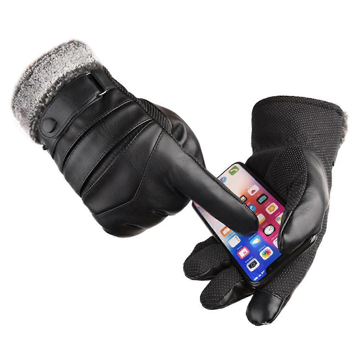 Windproof Gloves for Men Ski Gloves Touch Screen Function
