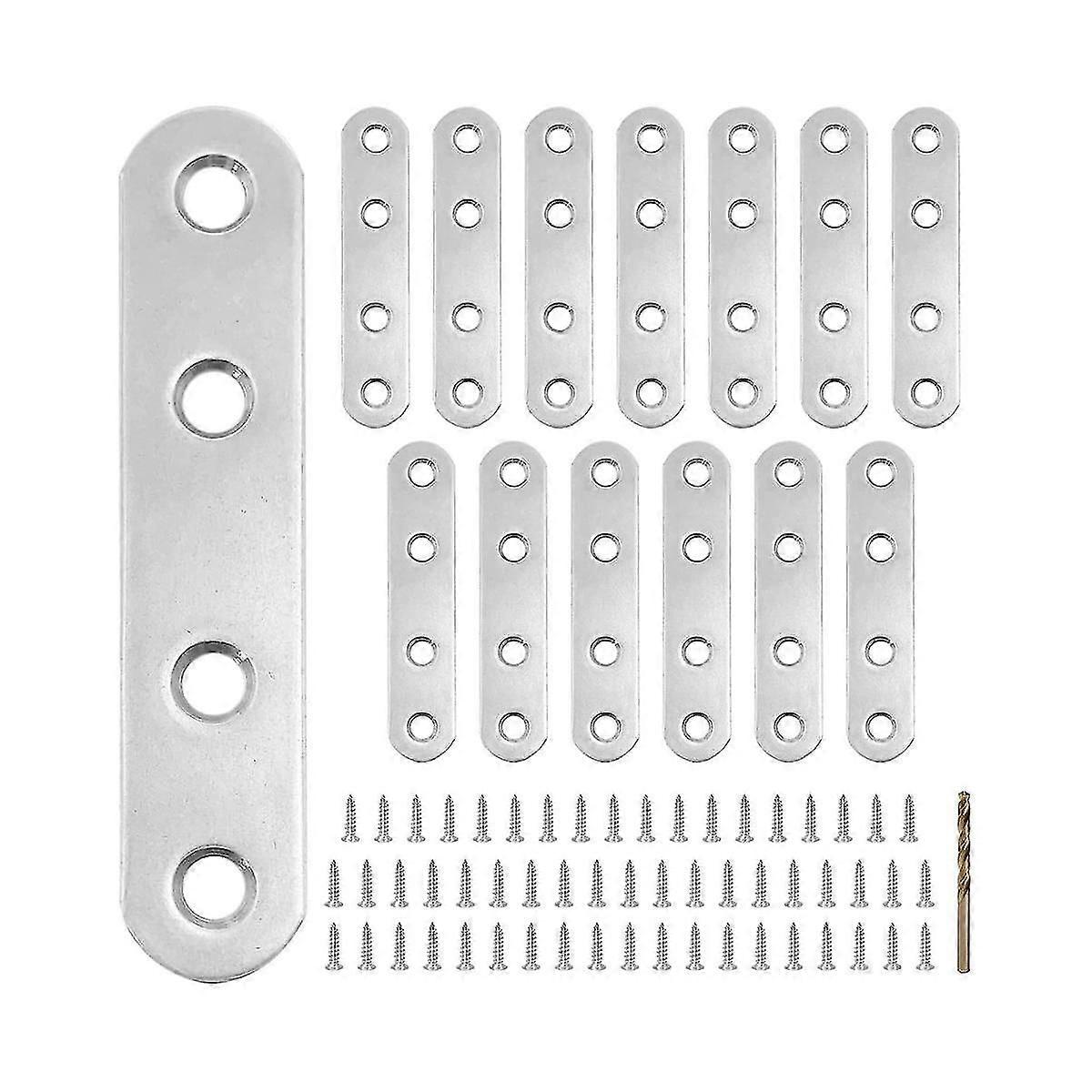 Stainless Steel Flat Bracket Angle Code Straight Piece Shelf Bracket Metal Bracket Flat Angle Fixings