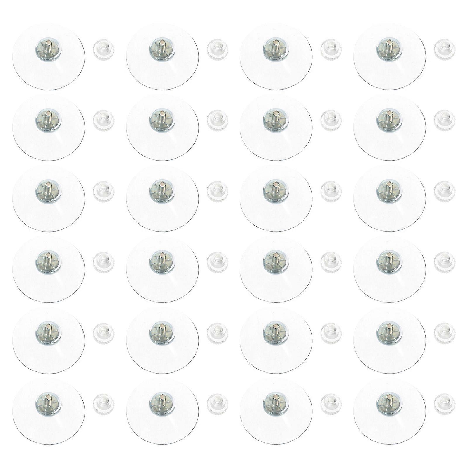 Screw Suction Cups Transparent PVC Suction Hooks for Hanging 120Pcs