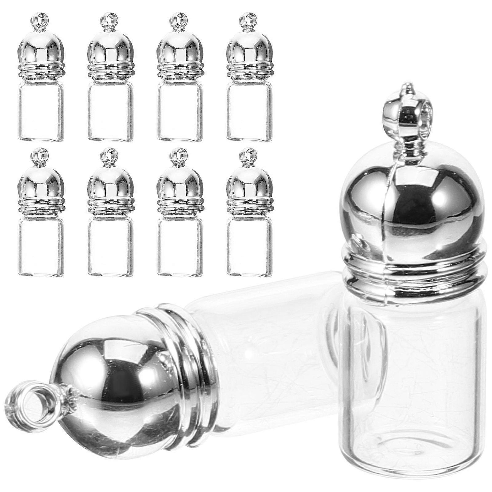 Mini Wish Bottles 20 Pcs Storage Jars Crafting Charms For Gift Giving Transparent Glass Design