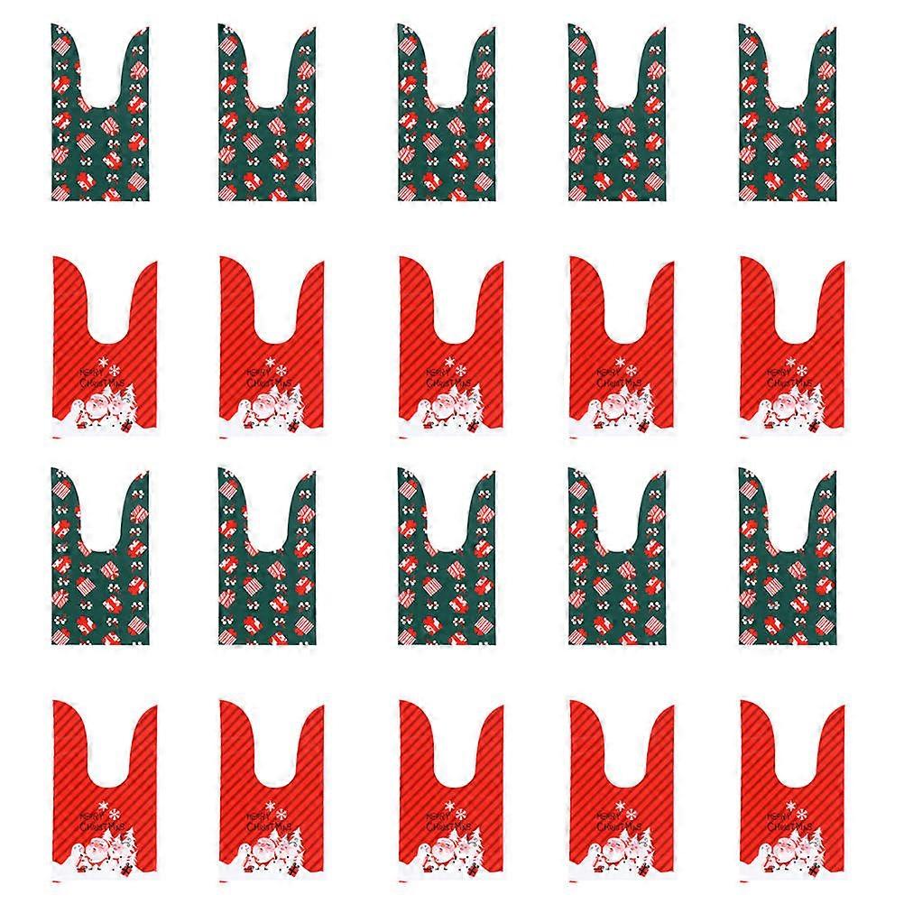 Candy Bag Rabbit Ear Wrapping Bags for Storage Use 100Pcs Assorted Color Christmas