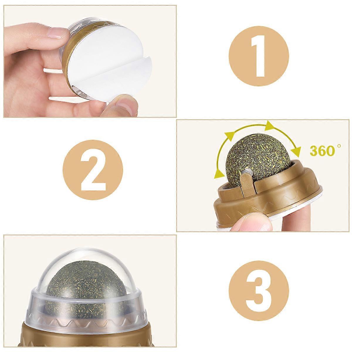 Catnip Balacoo Cat Licking Ball for Healthy Teeth 2Pcs Edible Snack