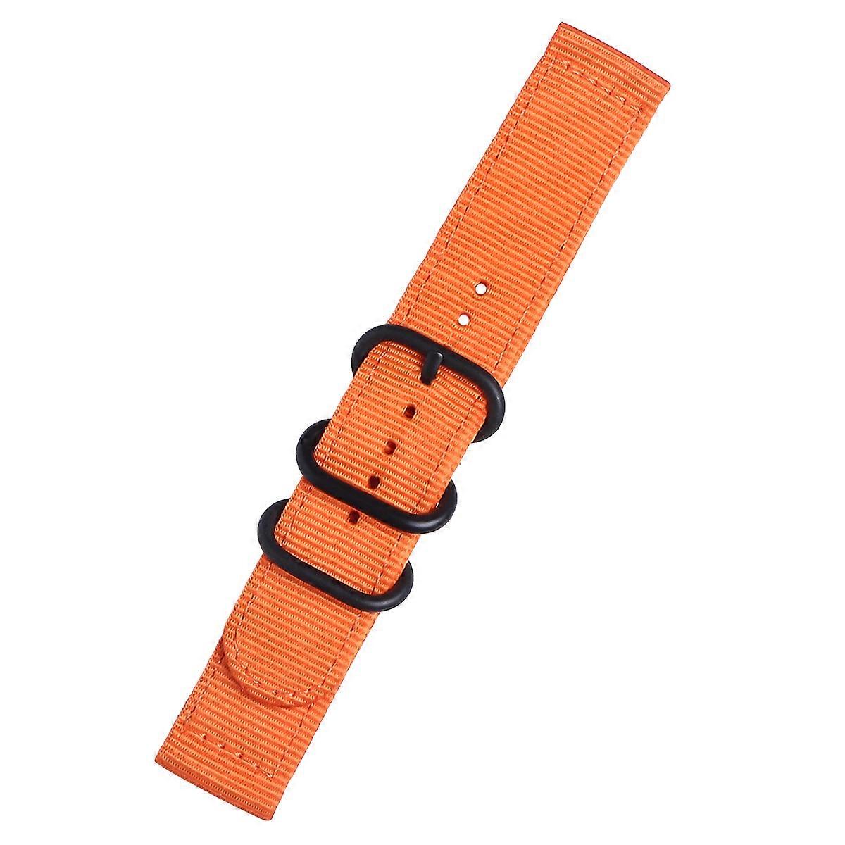 Durable Nylon Watch Strap 22mm for Watch Replacement Orange