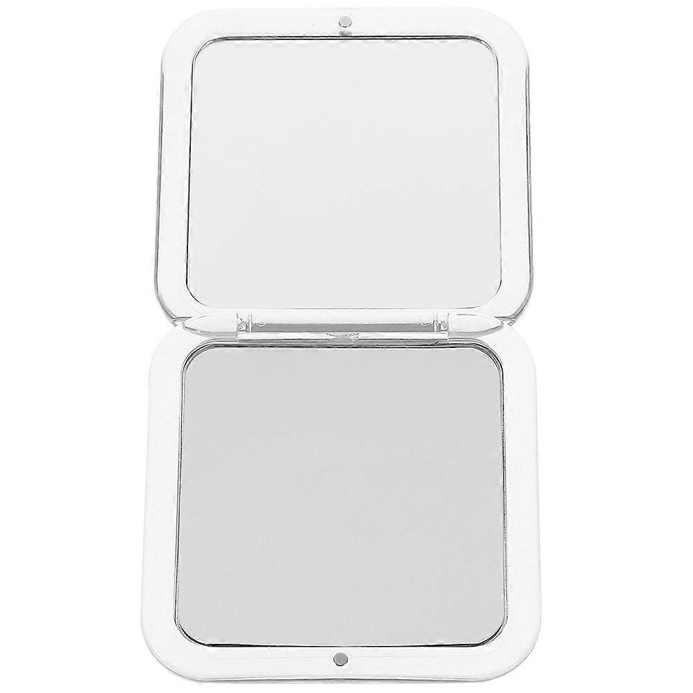 Foldable Pocket Mirror Makeup Compact Mirror for Travel 4Pcs Grey