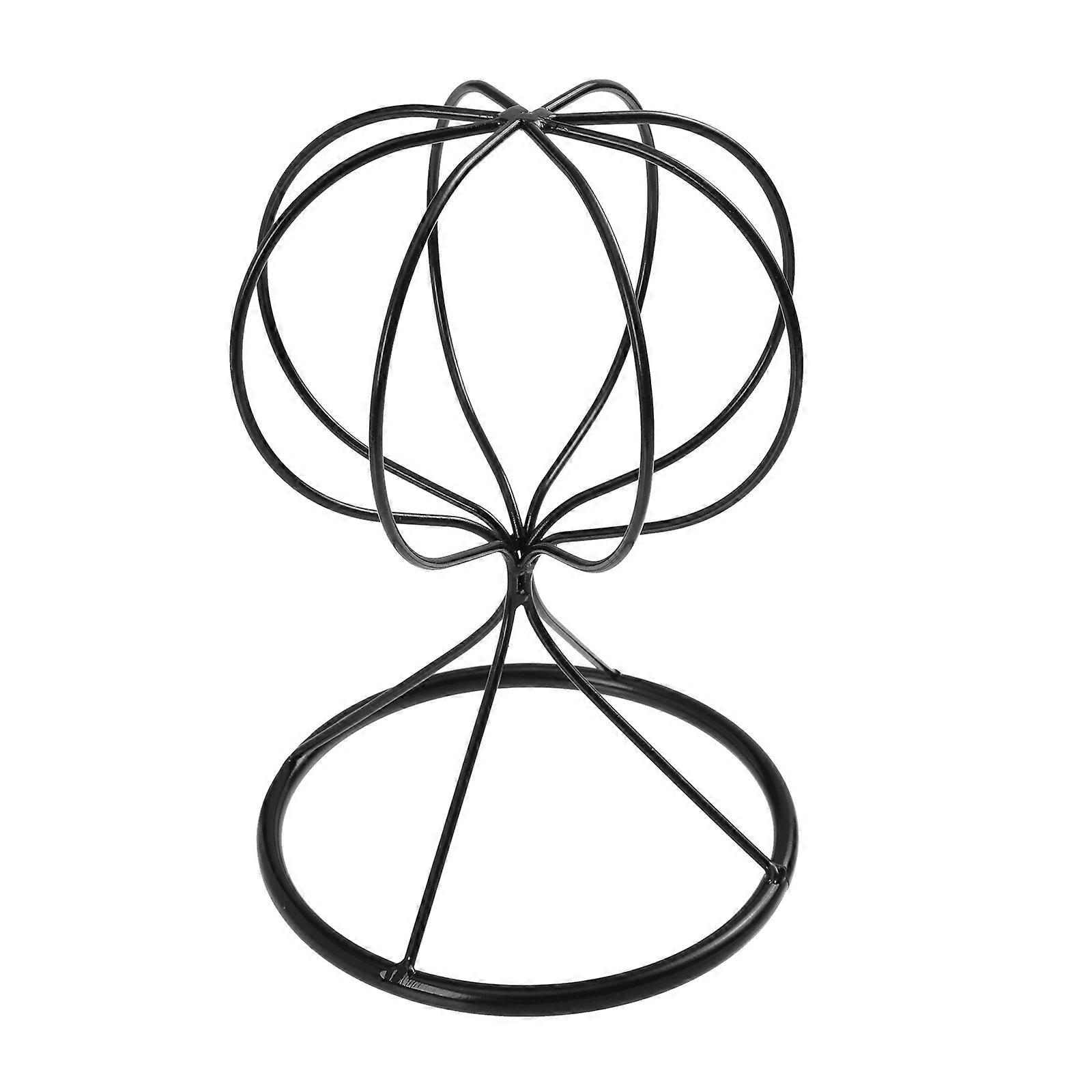 Hat Display Rack Metal Hat Storage Rack for Storage 3Pcs Black Decorative Stand