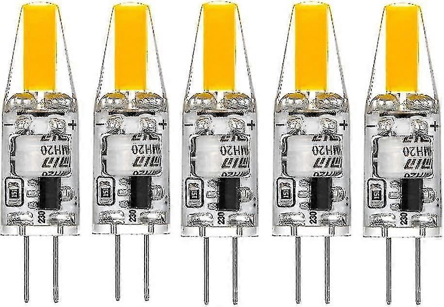 G4 Led 220v 3w 2700k bianco caldo 160lm, le lampadine in silicone sostituiscono le tradizionali lampadine alogene da 30w, confezione da 5 unità