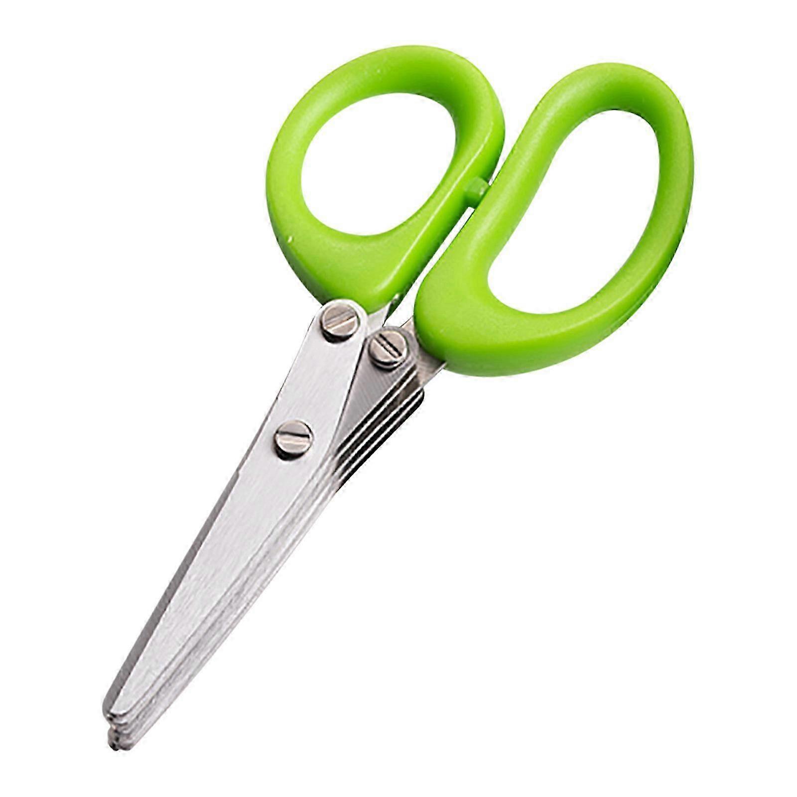 Five Blade Kitchen Salad Scissors Five Blade Kitchen Salad Scissors Stainless Steel Multilayer Spring Scissors 26s