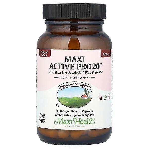 Maxi Health, Maxi Active Pro 20ÃÂÃÂÃÂÃÂ¢ÃÂÃÂÃÂÃÂÃÂÃÂÃÂÃÂ¢, 20 Billion , 30 Delayed Release Capsules