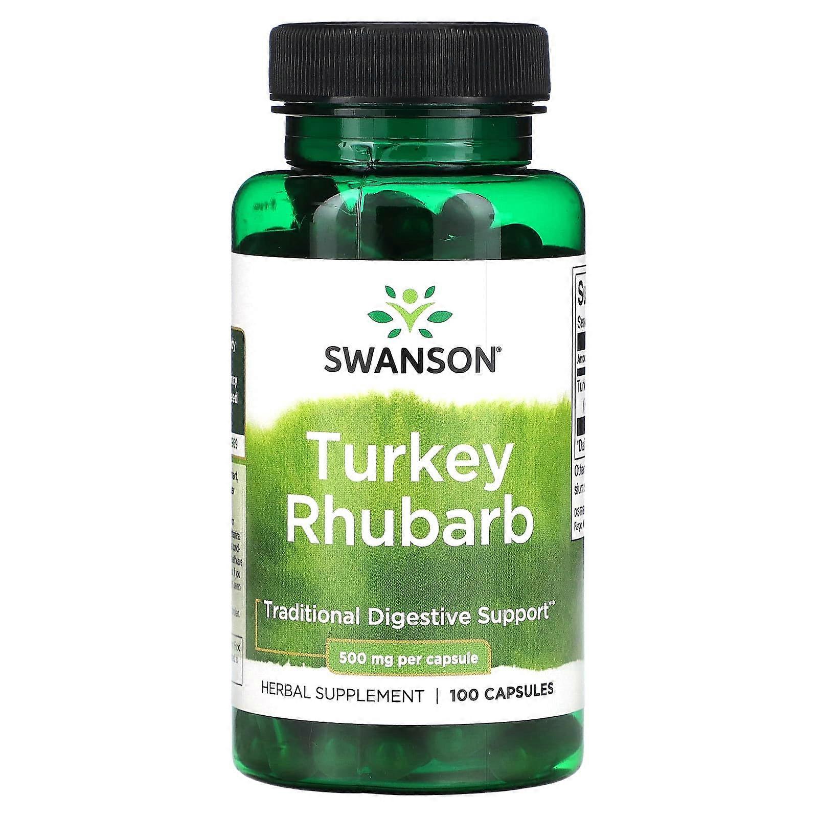 Turkey Rhubarb, 500 mg, 100 Capsules