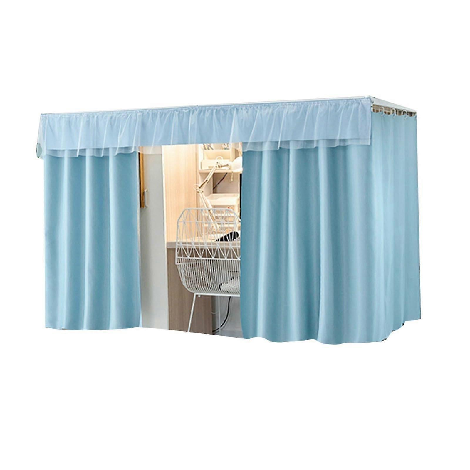Privacy Bunk Bed Tent Dustproof Dormitory Curtains For And Bottom Bunks Blackout 2m Length Blue A Curtain Set With Side