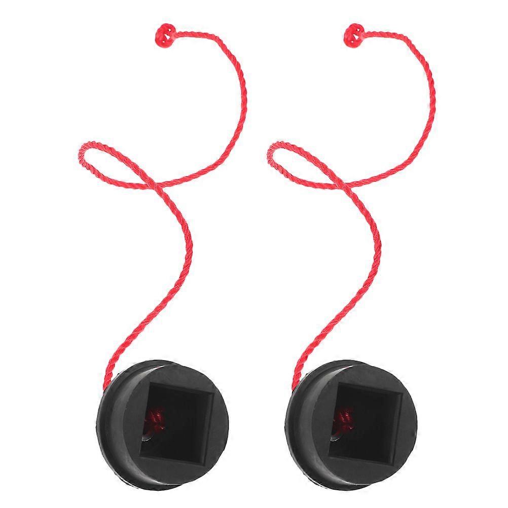 2pcs Cue Chalk Holder Rubber Non Slip Pool Chalk Cover Round Billiard Cue Tips Chalks Case With Cord For Snooker Pool Replacement